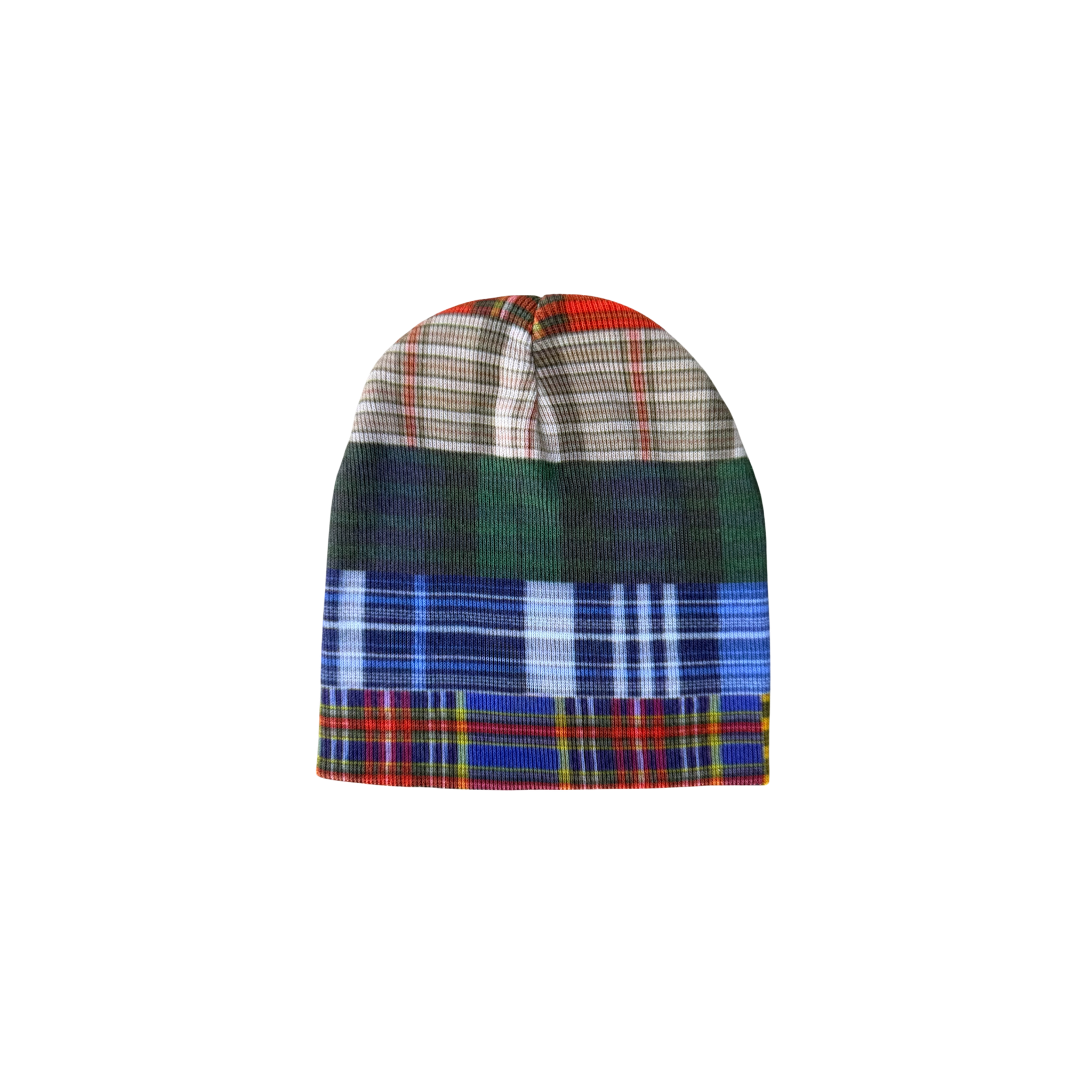 Plaid Panel Beanie